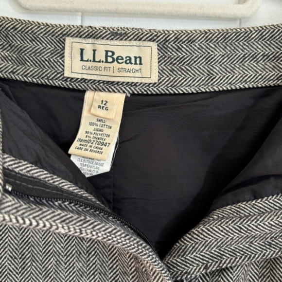 L.L. Bean classic fit straight 100% cotton fully lined midi skirt size 12 - Picture 12 of 14